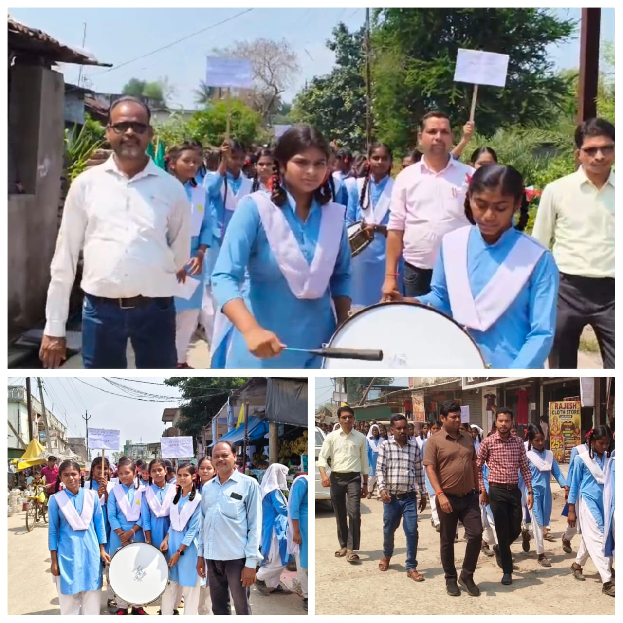 मतदाता जागरूकता रैली निकालकर दिया शत-प्रतिशत मतदान का दिया संदेश